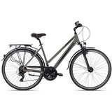 Adler Trekkingrad Verona Trapez, 21 Gang Shimano Tourney 21 Schaltwerk, Kettenschaltung, Trekkingrad 28 Zoll Damenrad schwarz/grau schwarz 45 cm