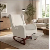Simurq Schaukelstuhl Schaukelsessel Polster Relaxstuhl Schaukelstuhl (1 St) beige