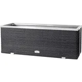 RattanArt Rattan Pflanzenkübel Rechteckig 108 x 39 x 43 cm Anthrazit