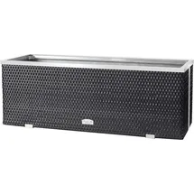 RattanArt Rattan Pflanzenkübel Rechteckig 108 x 39 x 43 cm Anthrazit