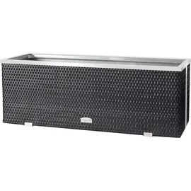 RattanArt Rattan Pflanzenkübel Rechteckig 108 x 39 x 43 cm Anthrazit