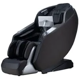 Home Deluxe Massagesessel ALVINA Premium Webstoff 76,7 x 157 x 116 cm Schwarz mit Wärmefunktion und 4D Massagetechnologie