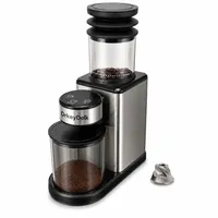 OrkeyDolk®Elektrische Kaffeemühle mit Kegelmahlwerk, 25 Mahlgrade, für Espresso, Filter & Mokka, Leise Kaffeemühle mit 2–12 Tassen, Edelstahl-Mahlwerk, LED-Display