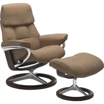 Stressless Stressless® Relaxsessel »Ruby« mit Signature Base, Größe M, Gestell Eiche, Wenge, Braun & Schwarz