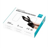 EUROPAPA EUROPAPA® 200x Einweghandschuhe Nitrilhandschuhe puderfrei Untersuchungshandschuhe EN455 EN374 latexfrei Einmalhandschuhe Handschuhe in Gr. S, M, L & XL verfügbar (S, Schwarz)