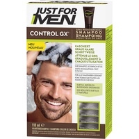 Just for men Control GX Shampoo Zur Reduzierung grauer Haare, Haarfärbemittel, Haarfarbe Männer, Mit Kokosnussöl Und Aloe Vera - Alle Haarfarben, 118 ml
