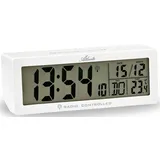 Atlanta Wecker Atlanta Funkwecker Digital LCD-Anzeige Lautstärkeregelung Temperatur Crescendo Snooze weiß - Weiß
