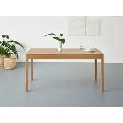 Esstisch ANDAS "Prenzlau", beige (natur), B:160cm H:77,5cm T:80cm, Tische, mit Arbeitsplatz und Stauraummöglichkeit