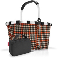 Set carrybag BK, thermocase OY, SBKOY Einkaufskorb mit Kleiner Kühltasche, Glencheck red + Black (30687003)