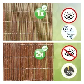 urfence Sichtschutzmatte 90 x 600 cm Braun Weide