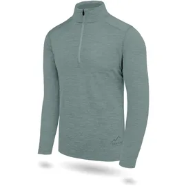 normani Outdoor Sports Merino Langarm mit 1/4 Zipper Canberra Blau 4XL
