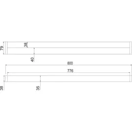 Trio LED Badezimmer Wandleuchten 2er Set in Chrom - Spiegelleuchten, Breite 80cm Spiegelleuchte seitlich - Badlampen