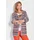 GOLDNER Luftige multicolore Strickjacke cremeweiß/pfirsich 44