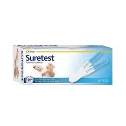 SURETEST - Test d'ovulation Pour identifier les 2 jours plus fertiles de votre cycle Autotest Boîte 10 tests Test(S) pc(s)
