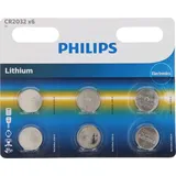 Philips Batterie Lithium CR2032, 6 Stk.,