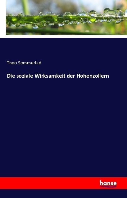Die Soziale Wirksamkeit Der Hohenzollern - Theo Sommerlad  Kartoniert (TB)