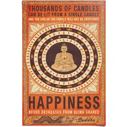 Poster REINDERS "Buddha Happiness", rot (farbe bild(er): rot), B:61cm H:91,5cm, Papier, Bilder