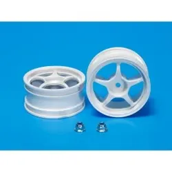 1:10 Felgen (2) 5-Speichen weiß 26mm
