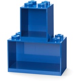 Room Copenhagen Lego Baustein-Regalset, 2 STK. -Blau, one Size