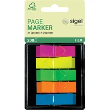 Sigel TRANSPARENT Haftmarker farbsortiert 5x 40 Streifen