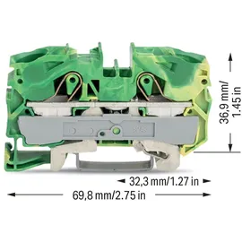 WAGO GmbH& Co. KG Schutzleiterklemme 2-Leiter, TS 35 2016-1207