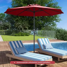 Costway Sonnenschirm Ø 250 cm Rot