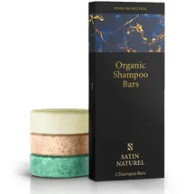 Satin naturel Festes Shampoo Set BIO 3 x 60 g