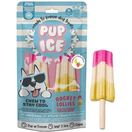pup ice Rocket Lollies Strawberry & Banana "M" | 2 Stück