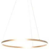 QAZQA Design Ring Pendelleuchte Gold 80 cm inkl. Led und Dimmer - Anello
