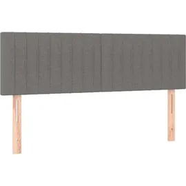vidaXL Boxspringbett mit Matratze Dunkelgrau 140x200 cm Stoff