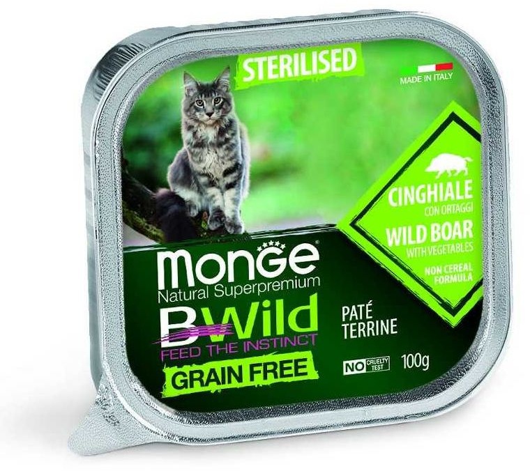 MONGE BWild Sterilised mit Wildschwein 100g