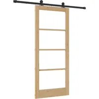 vidaXL Schiebetür ORKDAL Braun 86 x 198,5 cm Holz und Metall