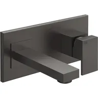 GESSI Rettangolo Wand-Einhebelmischer mit Auslauf, 147mm - Metall schwarz