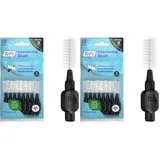 TePe Interdentalbürste Schwarz ISO-Größe 8 (1,5 mm) / Für eine einfache und gründliche Reinigung der Zahnzwischenräume / 8 Interdentalbürsten (Packung mit 2)