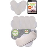 Slipeinlagen waschbar bio Bambus; 7-Pack (Größe M) Waschbare Slipeinlagen dünn MADE IN EU; wiederverwendbare Stoff Slipeinlagen; Washable Panty Liners; Stoffslipeinlage für Ausfluss; NICHT bei Periode