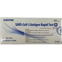 50x Hightop SARS-CoV-2 Antigen Schnelltest, Selbsttest (Corona Laientest) CE-Zertifiziert (5er Pack) BfArM AT1224/21