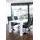 SalesFever Essgruppe, 5 tlg. 180 x 90 cm | Bezug Kunstleder-Optik Schwarz, Gestell | Tisch Weiß | 393413
