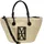 Marc O'Polo Shopper "mit edlen Echtleder-Details", Damen, Gr. B/H/T: 34cm x 22cm x 9cm, light raffia, Papierstroh, unifarben, Taschen Shopper