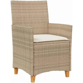 vidaXL Garten Essgruppe 7-tlg. Beige