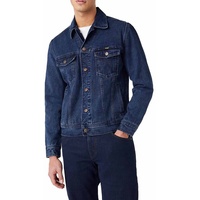 WRANGLER Jeansjacke, aus Bio-Baumwolle in Coalblue Stone-L