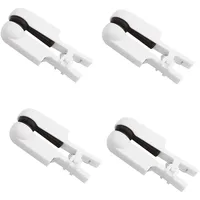 TIENFOKOTA 4er-Pack 2-mm-Ohrclip-Elektroden aus leitfähigem Silikon mit universellem 2,0-mm-Pin-Anschluss für besseren Schlaf, Muskelregeneration und Entspannung (Weiß, Doppelseitiger Ohrclip)