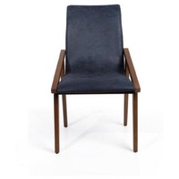 JVmoebel Stuhl Luxus Sessel Stuhl Möbel Esszimmer Stühle Holz Möbel Lehnstuhl Neu blau