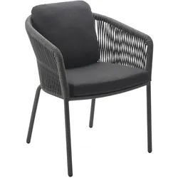 Dining Sessel Loop Kissen eckig - anthrazit / anthracite 628 - graphite