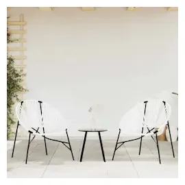 vidaXL Gartenstuhl in Ei-Form 69 x 83,5 x 82 cm schwarz/weiß 1 St.