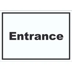 Entrance Schild mit Text Eingang waagerecht A6 (105x148mm)