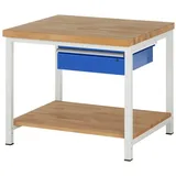 Rau Werkbank höhenverstellbar 8001A7, B1000xT900xH840-1040mm, 1x Schublade-TA