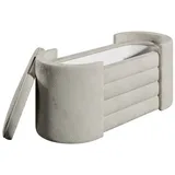 DEMA Home Sitzbank Rosita Sitzbank mit Truhe 105/42/42 cm Creme beige