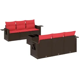 vidaXL Garten-Lounge-Set 7-tlg. braun