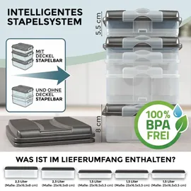 Hausfelder Aufschnittdosen Set 10-tlg. grau