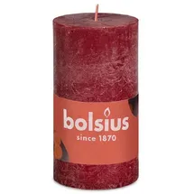 Bolsius Rustik Stumpenkerze 10 x 5 cm samtrot